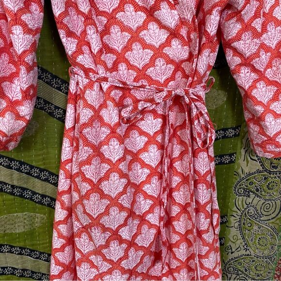 Roberta Roller Rabbit Jemina Terry Cloth Lined Midi Robe Size Extra Small/ Small - Picture 5 of 16